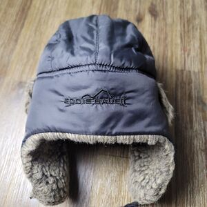 Eddie Bauer Trapper Hat Faux Trim L/XL